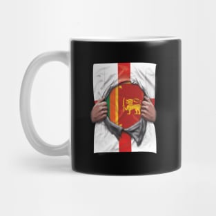 Sri Lankan Flag English Flag Ripped Open - Gift for Sri Lankan From Sri Lanka Mug